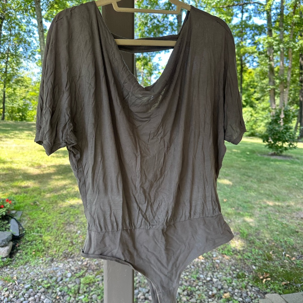 Anthropologie Light Green/Grey Bodysuit